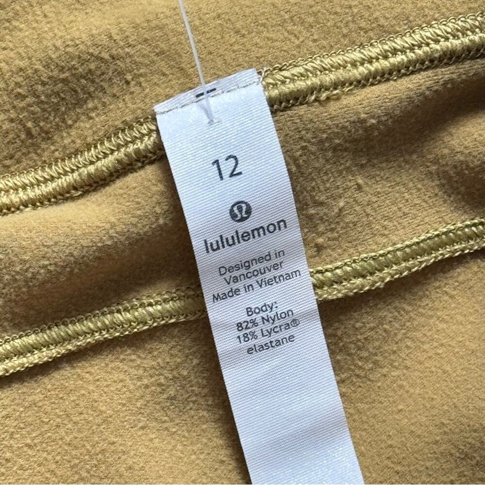 Lululemon Flurry Up Grape Leaf Yellow Super High Rise Tight 28” Women’s Size 12 - Picture 9 of 10